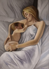Sarah breastfeeding Rafe, 2020